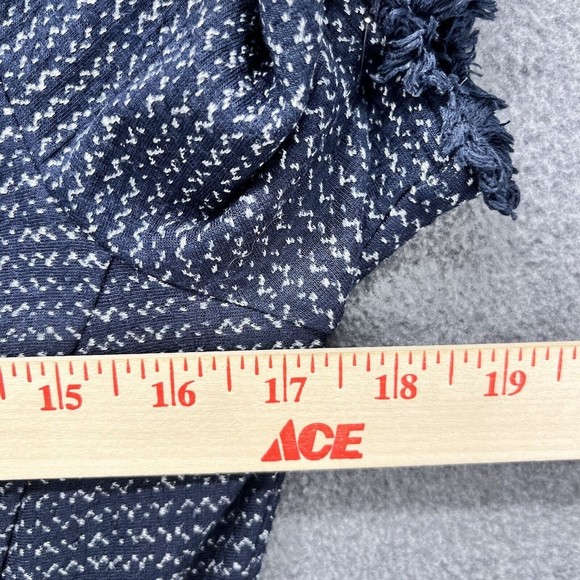 BCBGMAXAZRIA Tweed Peplum Top Womens Size S navy Blue Zip Front Short sleeves - Picture 10 of 12